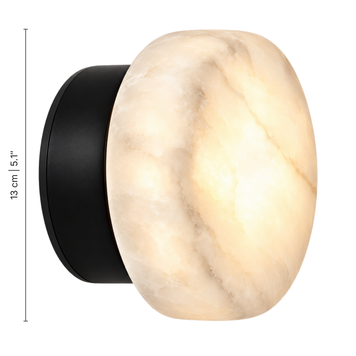 Olmo Alabaster Pebble Wall Light, dimensions