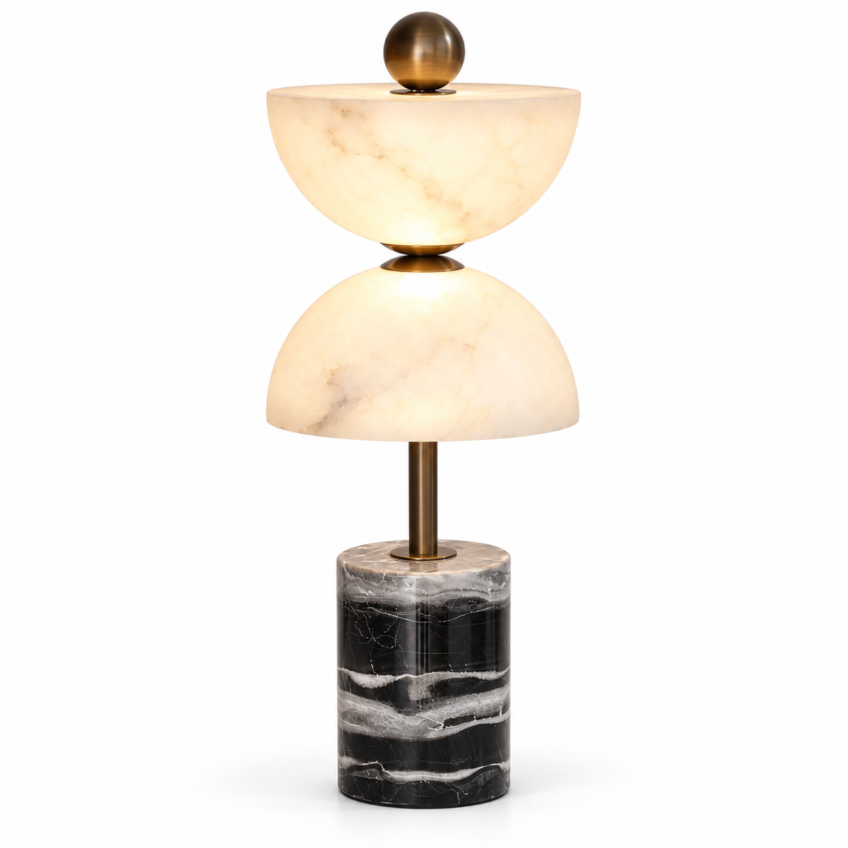 Aria Marble Hourglass Table Lamp