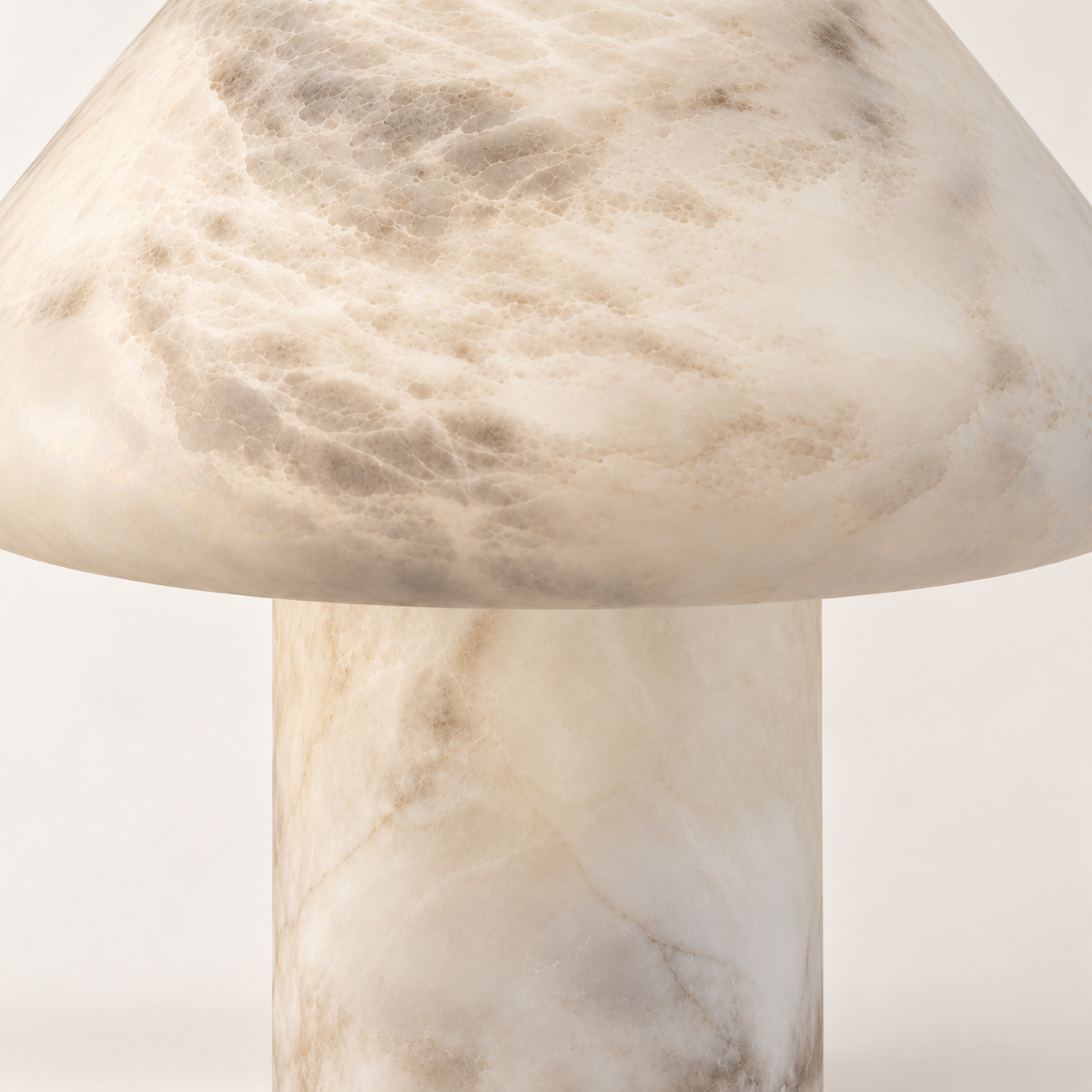 Bianca Alabaster Bell Table Lamp, studio photo
