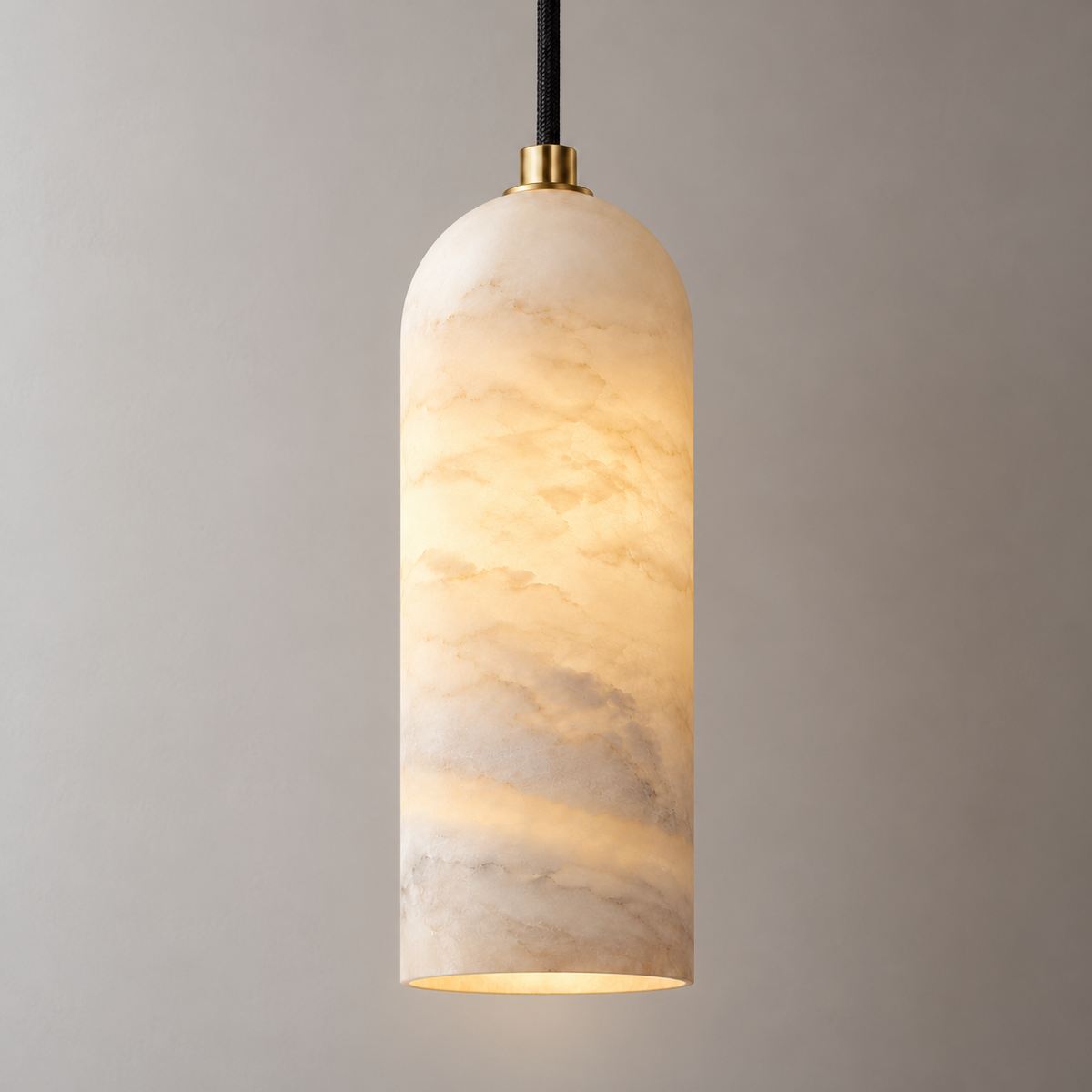 Lumen Alabaster Capsule Pendant Light