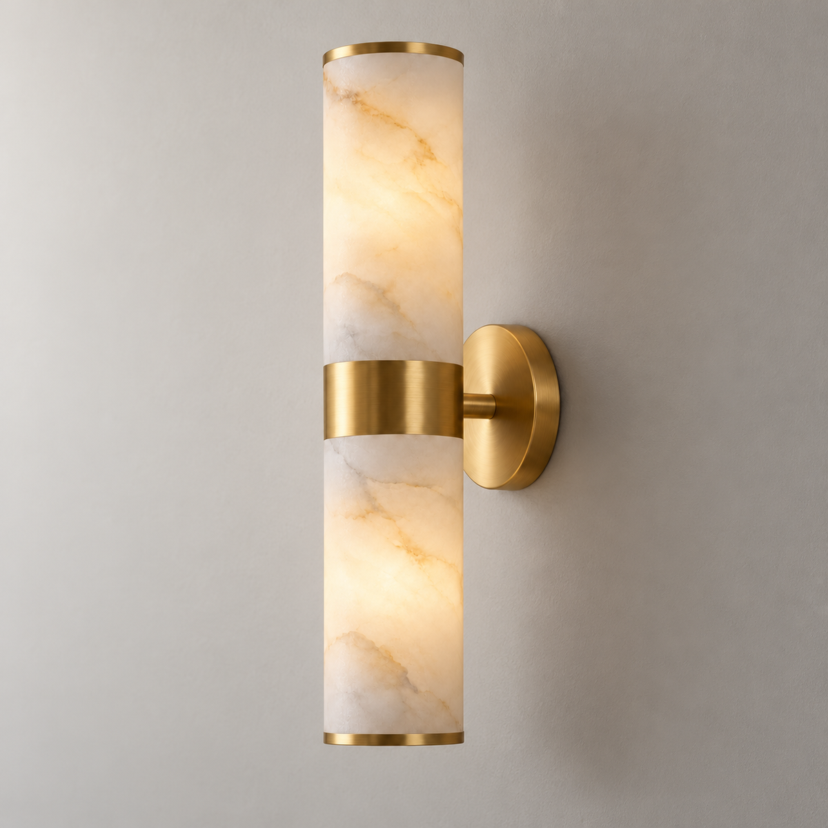 Sirio Alabaster Cylinder Wall Light