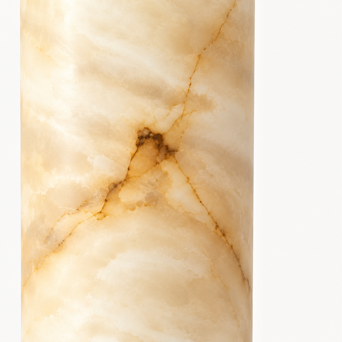 Sola Alabaster Tube Pendant Light, studio photo