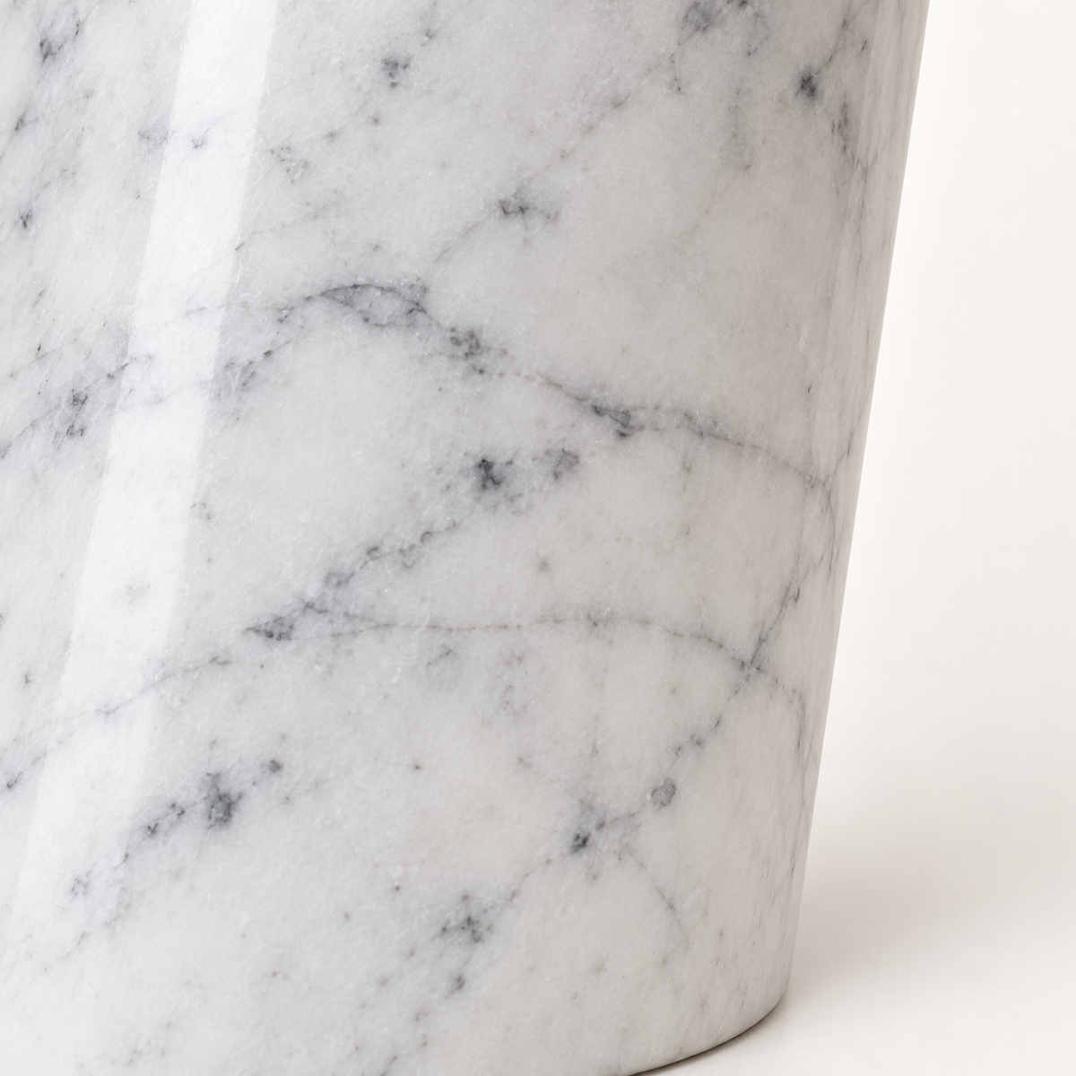 Cupola White Marble Table Lamp, studio photo