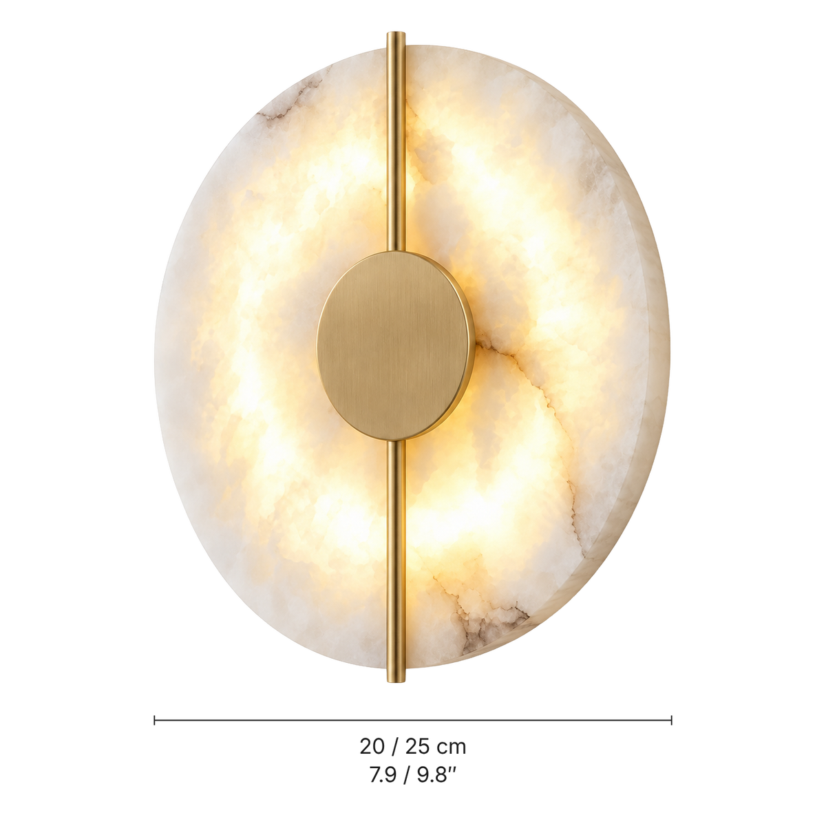 Tosca Alabaster Meridian Wall Light, dimensions